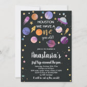 Houston, wir haben eine Einladung zum Geburtstag (Vorderseite)