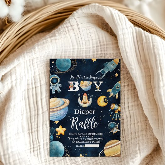 Houston, wir haben eine Junge Außenteppiche Begleitkarte