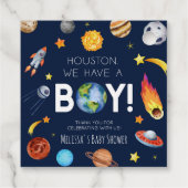 Houston, wir haben eine junge Galaxy Baby-Dusche Geschenkanhänger (Rückseite)