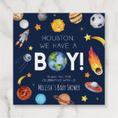 Houston, wir haben eine junge Galaxy Baby-Dusche Geschenkanhänger (Vorderseite)
