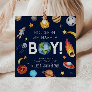 Houston, wir haben eine junge Galaxy Baby-Dusche Geschenkanhänger