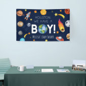 Houston, wir haben eine junge Galaxy Space Babydus Banner (Messeveranstaltung)