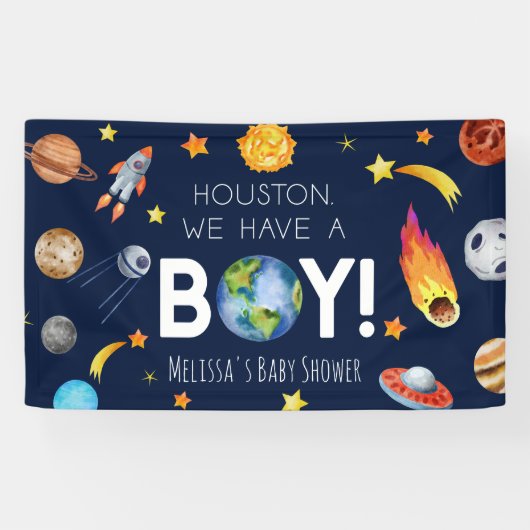 Houston, wir haben eine junge Galaxy Space Babydus Banner (Horizontal)