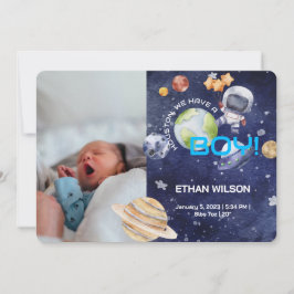 Houston Wir haben eine junge Geburtsankündigung Einladung
