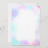 Houston, wir haben eine Mädchennutzdusche im Weltr Einladung (Rückseite)