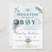 Houston Wir haben einen Baby-Dusche Raumfahrer Einladung (Vorderseite)