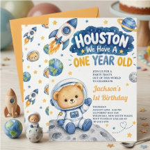 Houston, wir haben einen Einjährigen 1. Geburtstag