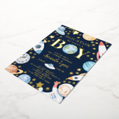 Houston, wir haben einen Jungen im Weltraum Folieneinladung (Gedreht)