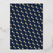 Houston, wir haben einen Jungen im Weltraum Folieneinladung (Rückseite)