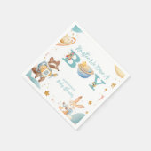 Houston, wir haben einen Jungen im Weltraum Serviette (Ecke)