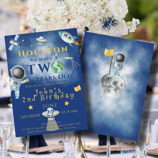 Houston, wir haben einen zwei Jahre alten Raumfahr Einladung