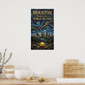  Houston World Cup 2026 Night Reflection Soccer Poster (Küche)