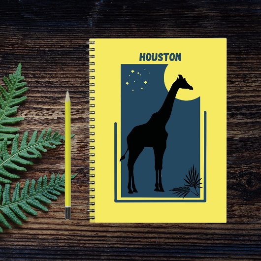 Houston Zoo Texas Vintag Giraffe Notizblock