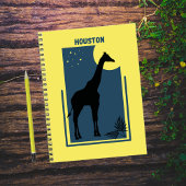 Houston Zoo Texas Vintag Giraffe Notizblock