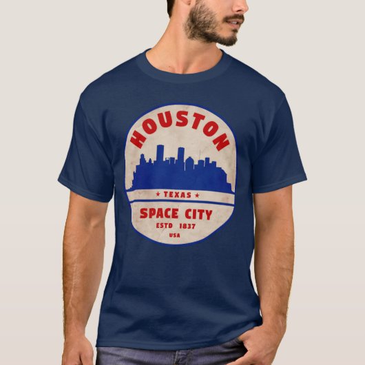 Houstoneas Skyline lustig T-Shirt (Vorderseite)