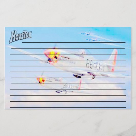 Houstons Mustang-Flugzeuge Briefpapier (Vorderseite)