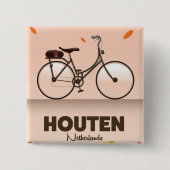 Houten Niederlande Reiseplakat. Button (Vorderseite)