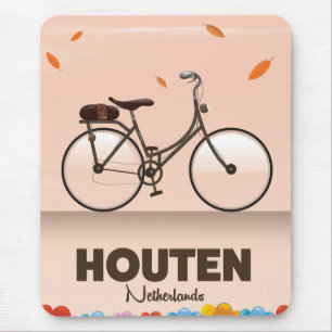 Houten Niederlande Reiseplakat. Mousepad