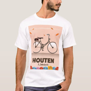 Houten Niederlande Reiseplakat. T-Shirt