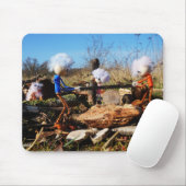 Houtzagerij van de Fubby's. Mousepad (Mit Mouse)