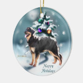 Hovawart Christmas Keramikornament (Links)