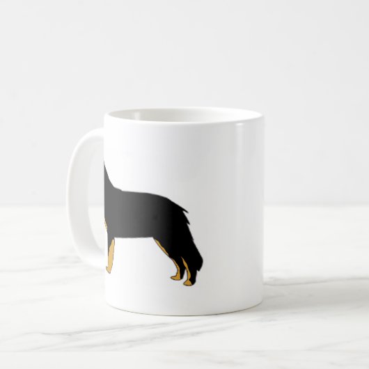 hovawart FarbSilhouette Kaffeetasse (Vorderseite Links)