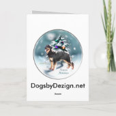 Hovawart Weihnachtsgeschenken Feiertagskarte (Rückseite)