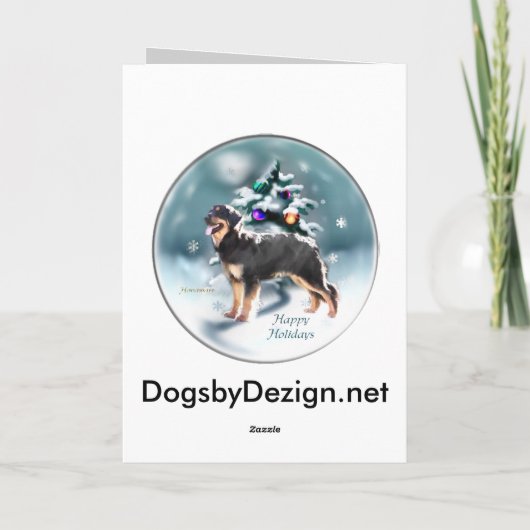 Hovawart Weihnachtsgeschenken Feiertagskarte (Rückseite)