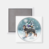 Hovawart Weihnachtsgeschenken Magnet (Vorderseite/Rückseite)