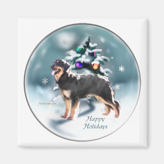 Hovawart Weihnachtsgeschenken Magnet (Vorne)