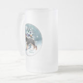 Hovawart Weihnachtsgeschenken Mattglas Bierglas (Vorderseite Links)