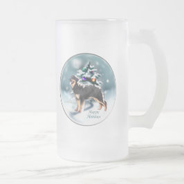 Hovawart Weihnachtsgeschenken Mattglas Bierglas