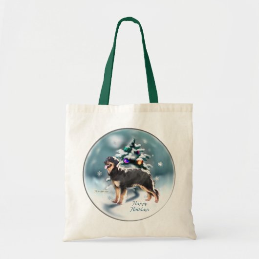 Hovawart Weihnachtsgeschenken Tragetasche (Vorne)