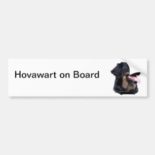 hovawart zwart blond autoaufkleber