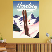 Hovden Norwegen Ski Reiseplakat. Leinwanddruck (Insitu (Wohnzimmer))