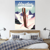 Hovden Norwegen Ski Reiseplakat. Leinwanddruck (Insitu (Schlafzimmer))