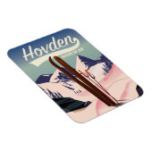 Hovden Norwegen Ski Reiseplakat. Magnet (Rechte Seite)