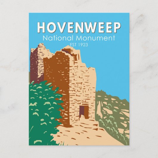 Hovenweep National Monument Vintag Postkarte (Vorderseite)
