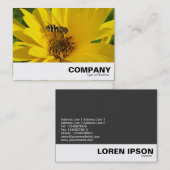 Hover Fly auf einem gelben Chrysanthemum Visitenkarte (Vorne/Hinten)