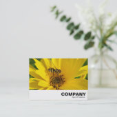 Hover Fly auf einem gelben Chrysanthemum Visitenkarte (Stehend Vorderseite)