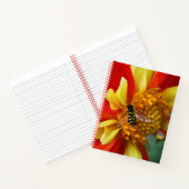 Hover Fly on Orange and Yellow Dahlia Notizblock (Innenseite)