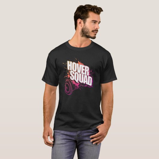 Hover Squad Cool Peach Pink Gyro Hoverboard T-Shirt (Vorne ganz)