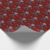 Hoverboard Skeleton Geschenkpapier (Ecke)