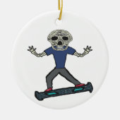 Hoverboard Skeleton Keramik Ornament (Vorne)
