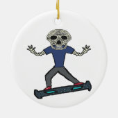 Hoverboard Skeleton Keramik Ornament (Hinten)