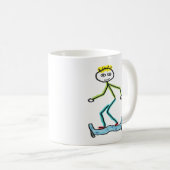 Hoverboard-Strichmännchen Kaffeetasse (VorderseiteRechts)