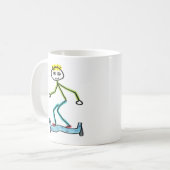 Hoverboard-Strichmännchen Kaffeetasse (Vorderseite Links)