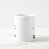 Hoverboard-Strichmännchen Kaffeetasse (Mittel)