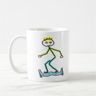 Hoverboard-Strichmännchen Kaffeetasse