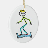 Hoverboard-Strichmännchen Keramik Ornament (Rechts)
